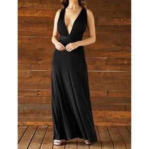 NEW CEFIAN convertible maxi dress in black